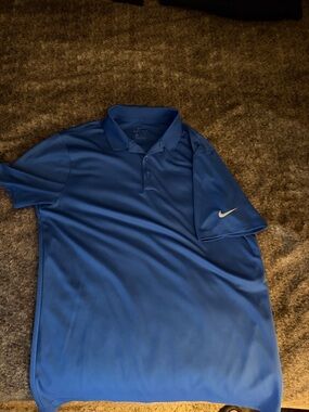 Blue Nike Dri-Fit Polo